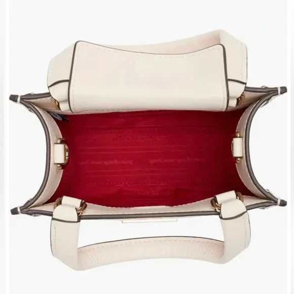 NIB Kate Spade Manhattan Pixel Hearts Saffiano Leather Mini Tote